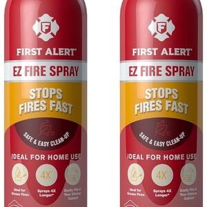 First Alert EZ Fire Spray, Extinguishing Aerosol Spray, Pack of 2, AF400-2, RED